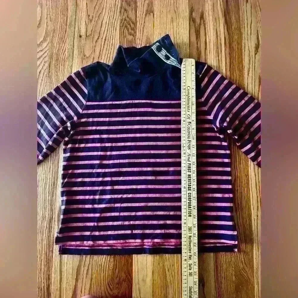 J. Crew | Nautical Striped Button Shoulder Top - Small